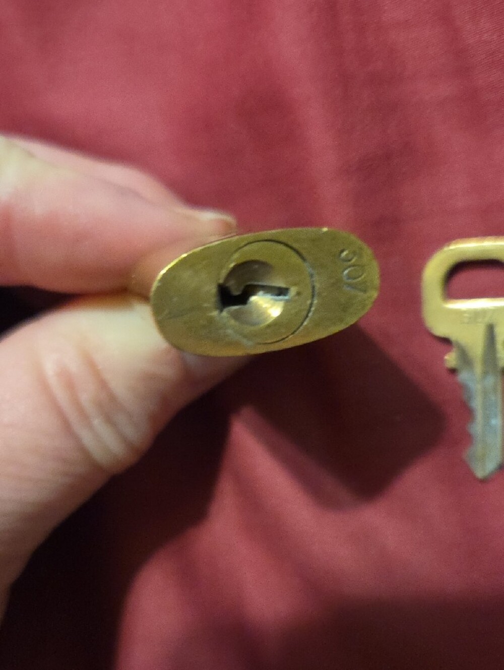 Louis Vuitton Gold-tone LV Engraved Padlock with Key#307 - Picture 4 of 4